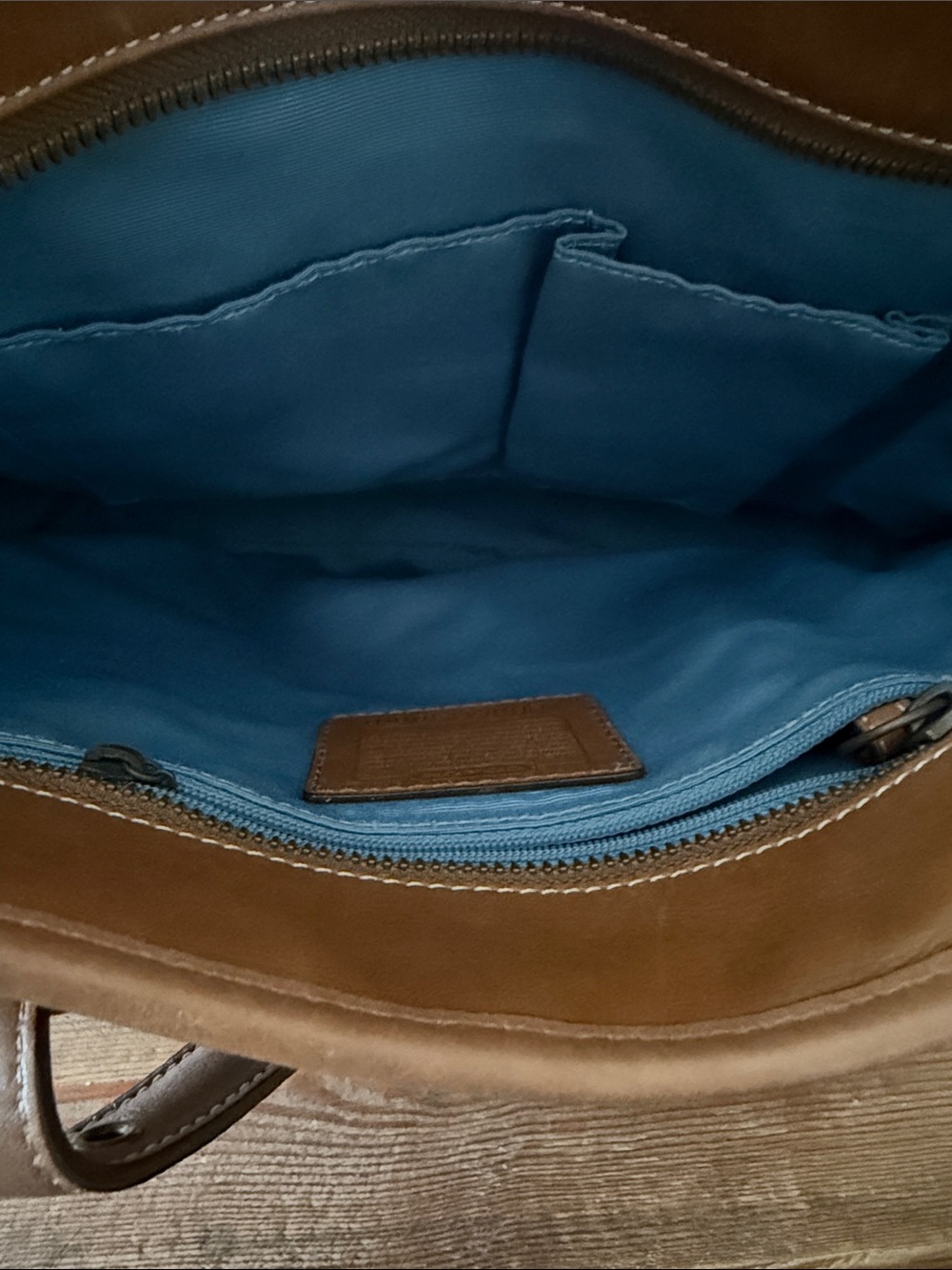 Coach Patchwork Tote in Pink, Blue, Brown and Cream - Picture 4 of 5